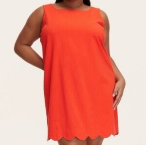 Kate Spade New York Red Orange Sleeveless Scallop Hem Dress Target XL NWOT